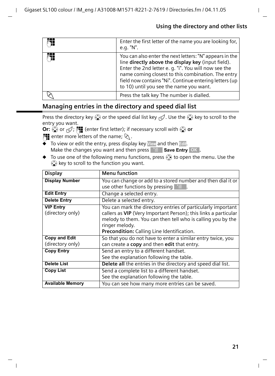 Siemens Gigaset SL100 User Manual | Page 22 / 93