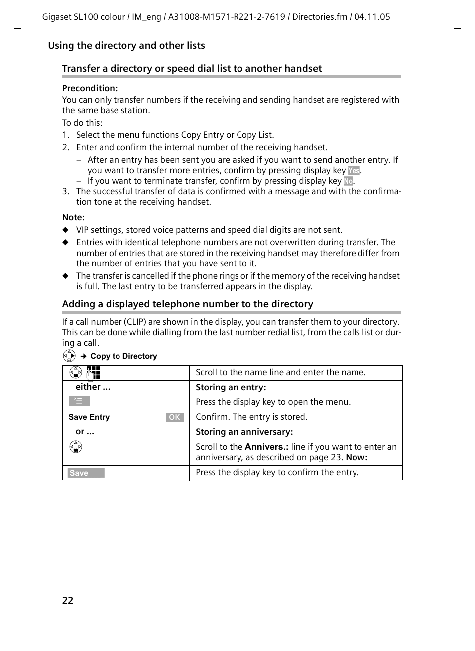 Siemens Gigaset SL100 User Manual | Page 23 / 93