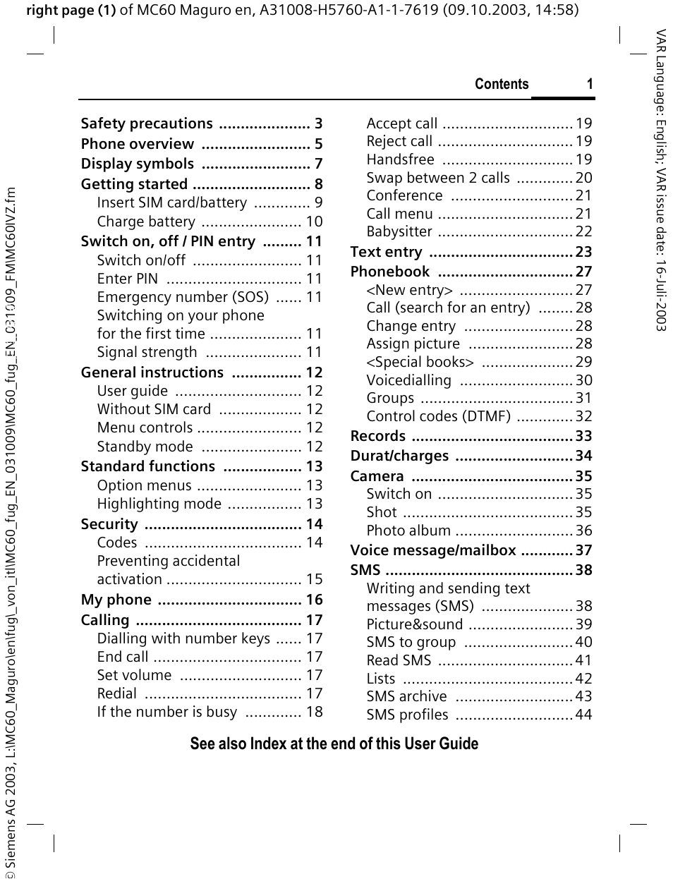 Siemens MC60 User Manual | Page 2 / 118