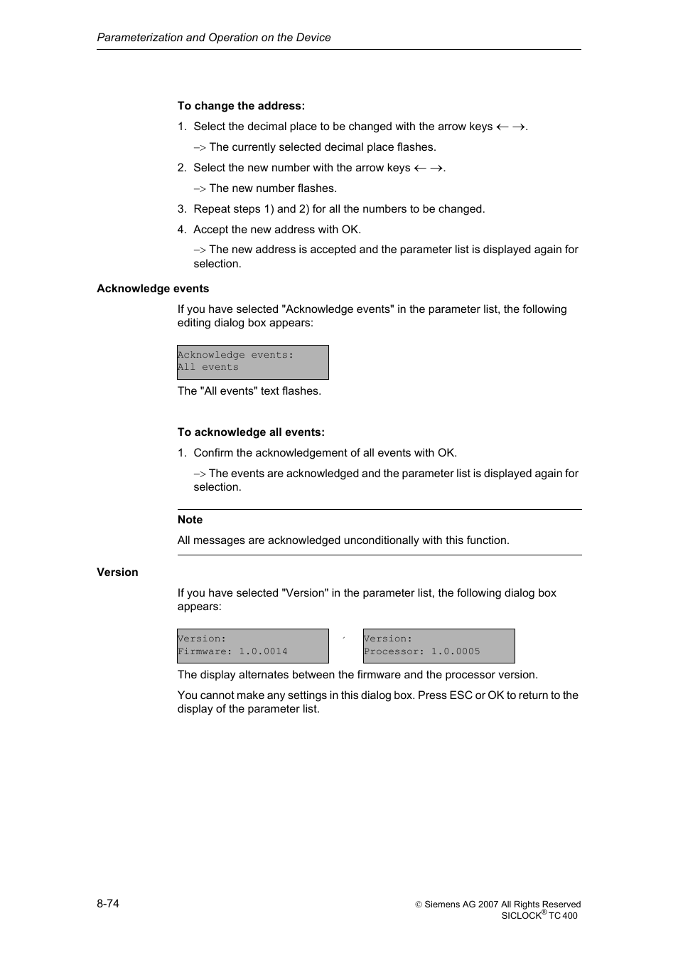 Siemens SICLOCK TC 400 User Manual | Page 76 / 134