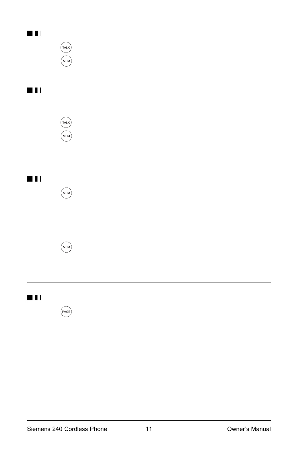 Base operation | Siemens Model 240 User Manual | Page 11 / 16