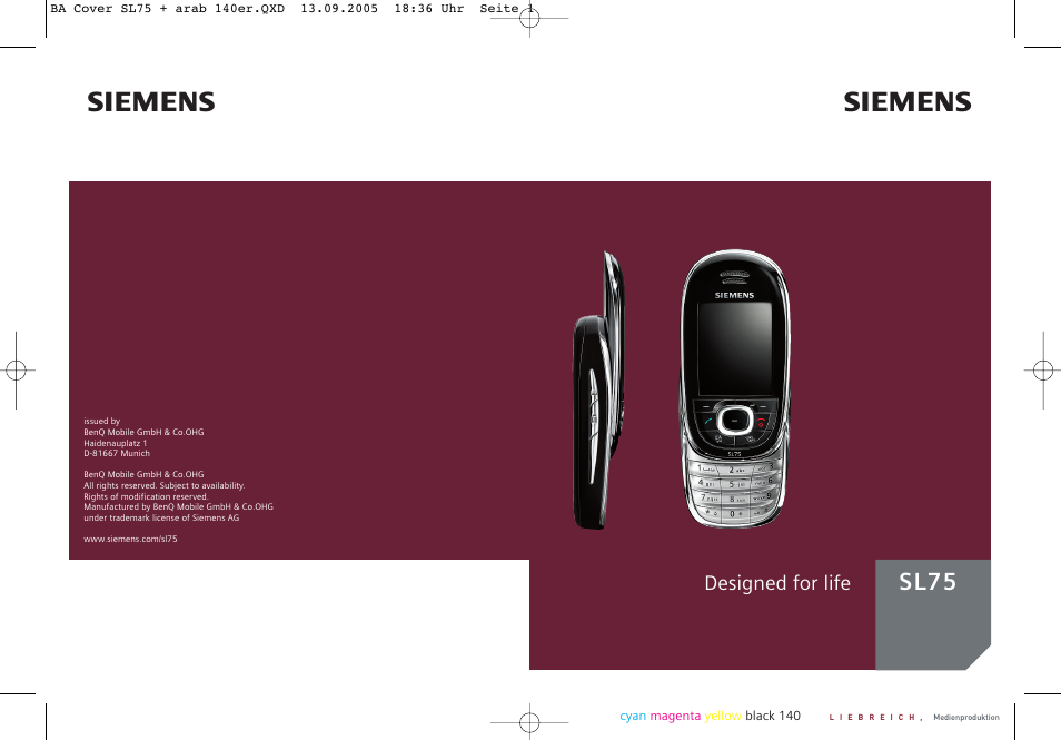 Siemens SL75 User Manual | 139 pages