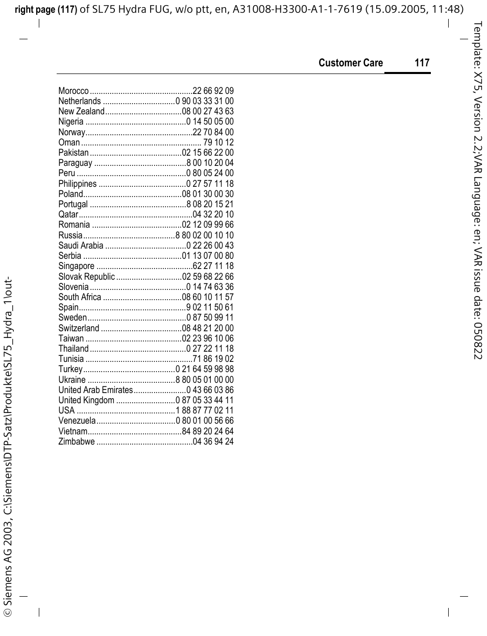 Siemens SL75 User Manual | Page 118 / 139