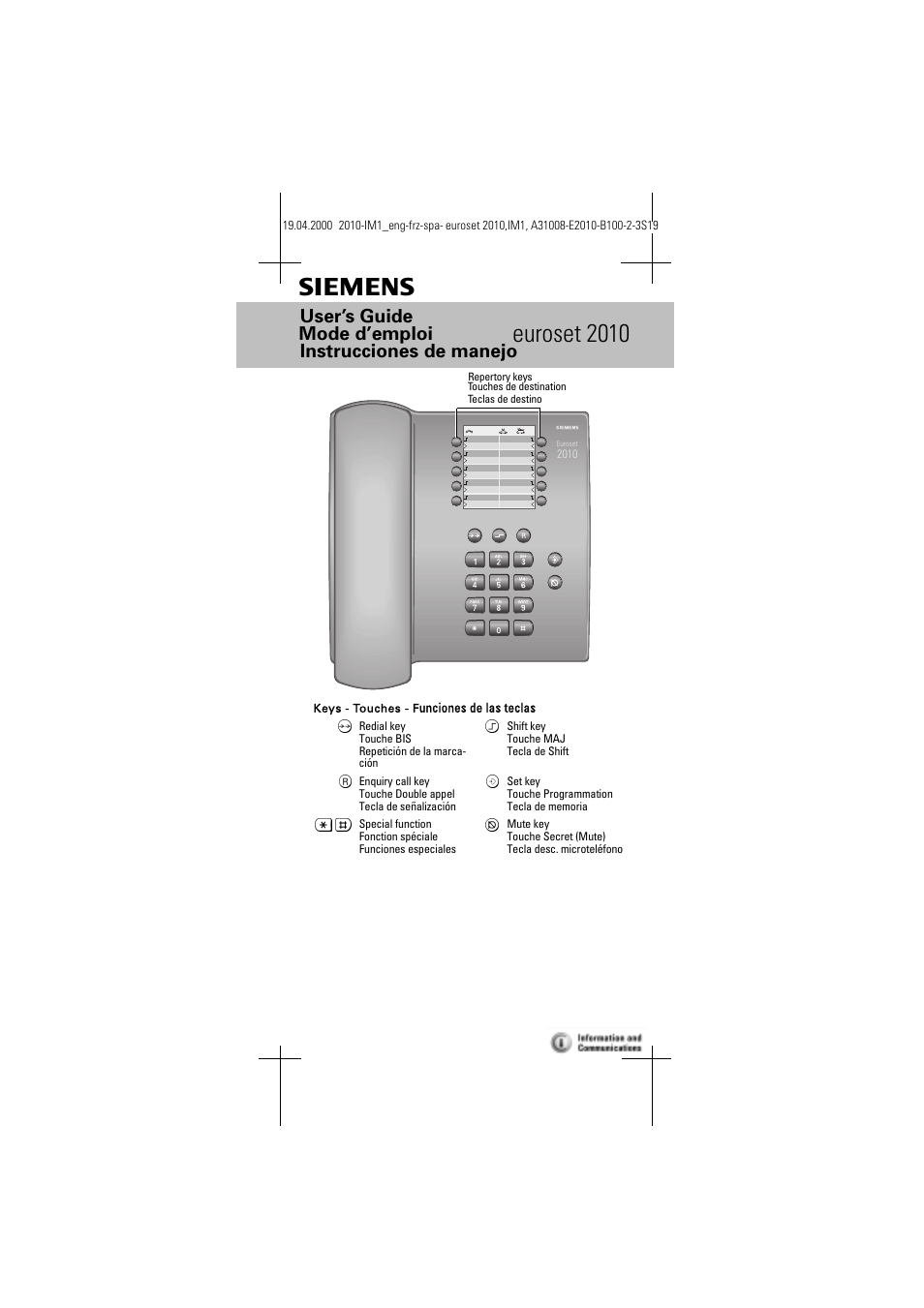 Siemens 2010 User Manual | 26 pages