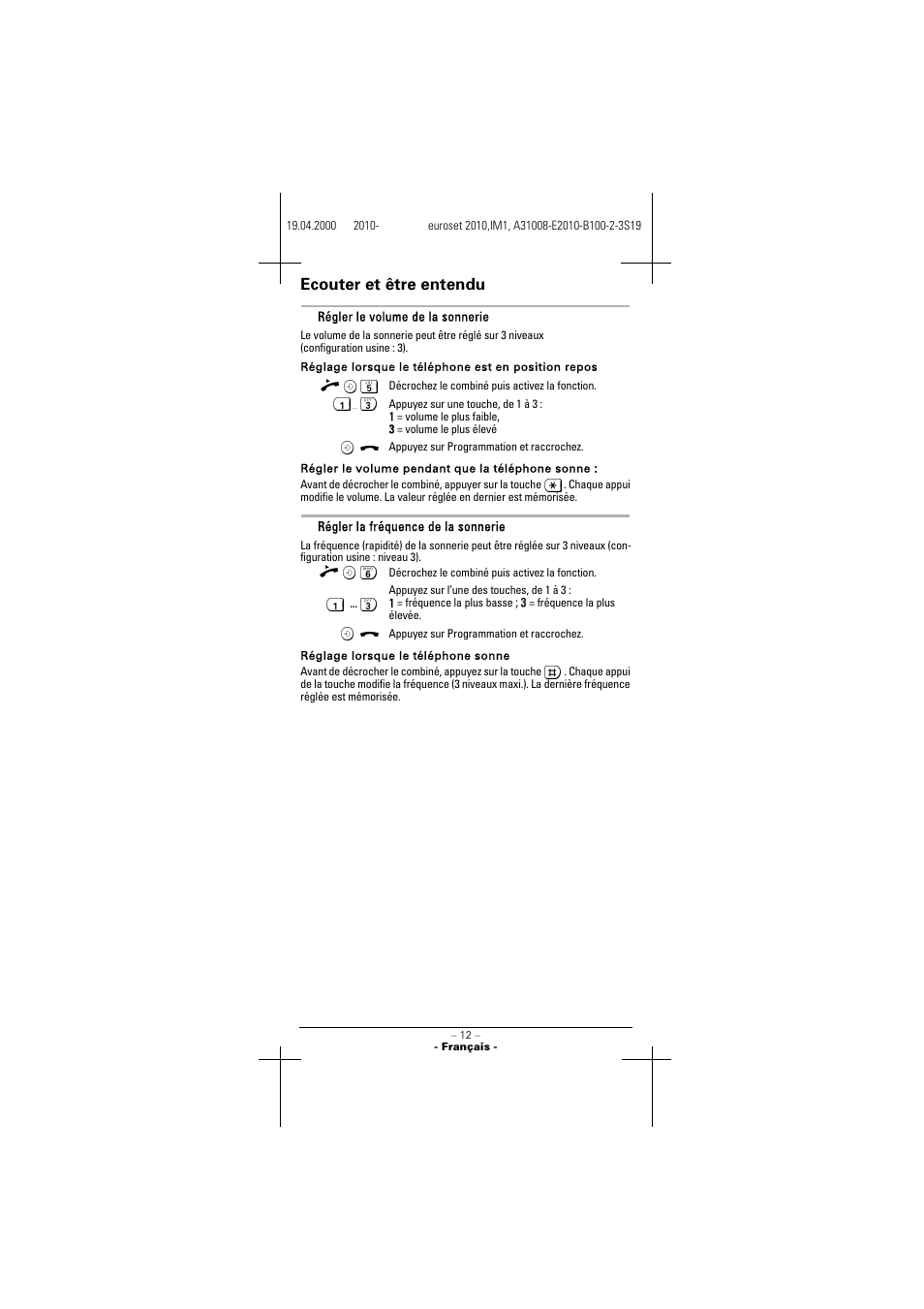 Ecouter et être entendu | Siemens 2010 User Manual | Page 12 / 26