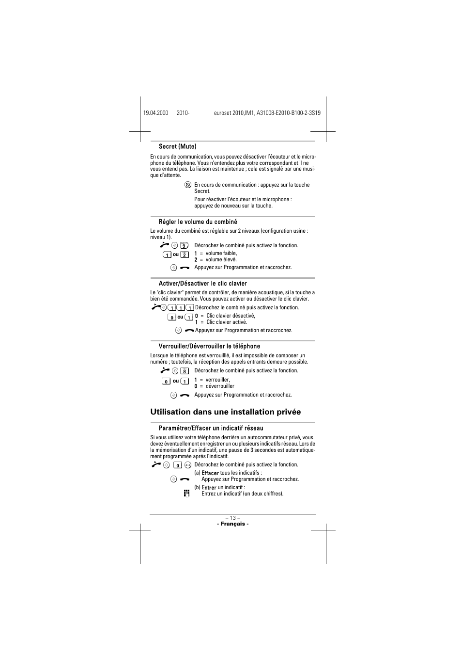 Utilisation dans une installation privée | Siemens 2010 User Manual | Page 13 / 26