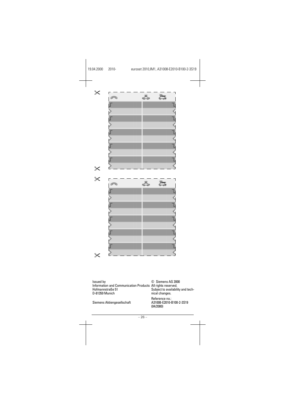 Siemens 2010 User Manual | Page 26 / 26