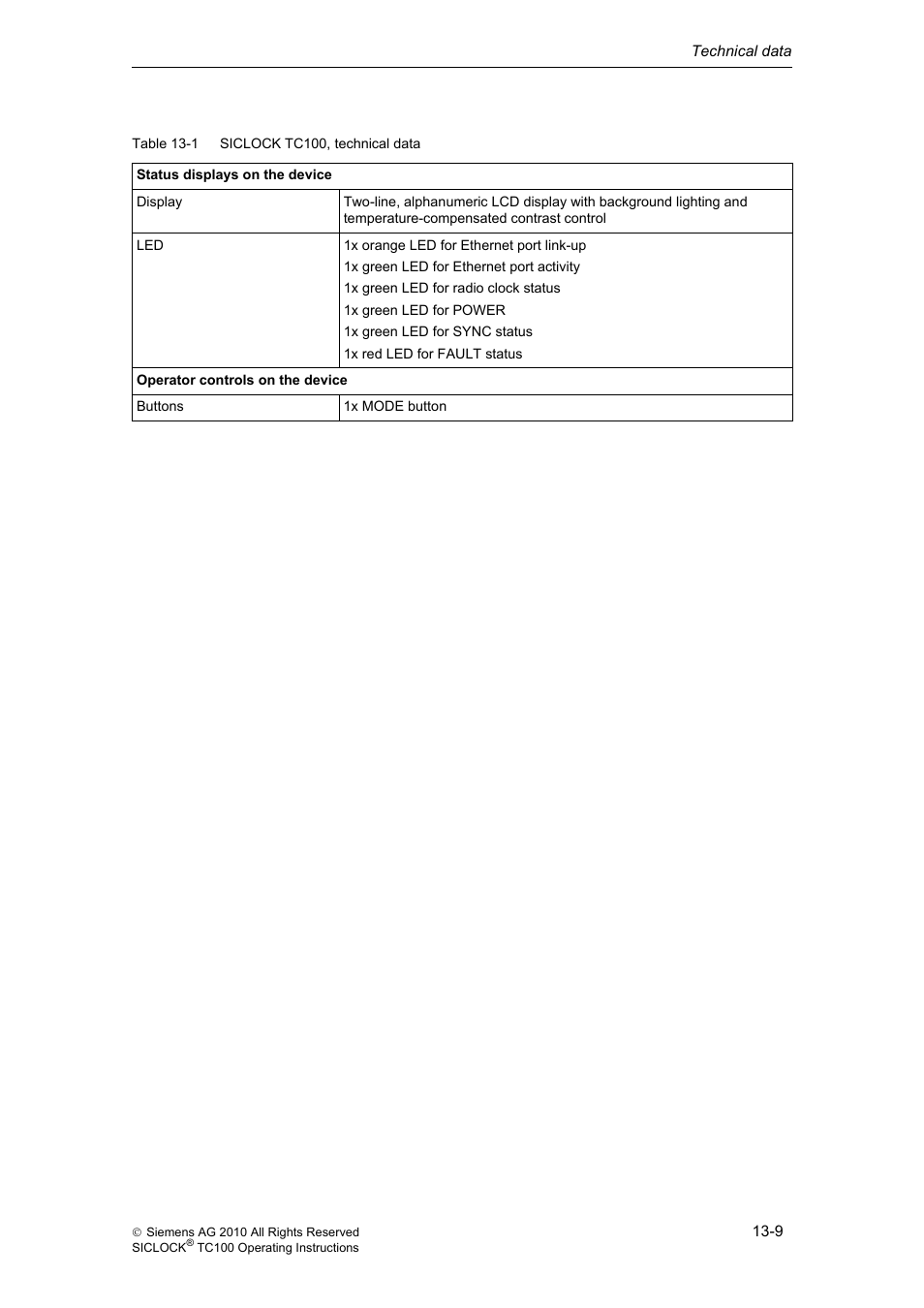 Siemens Plant Central Clock TC100 User Manual | Page 100 / 124