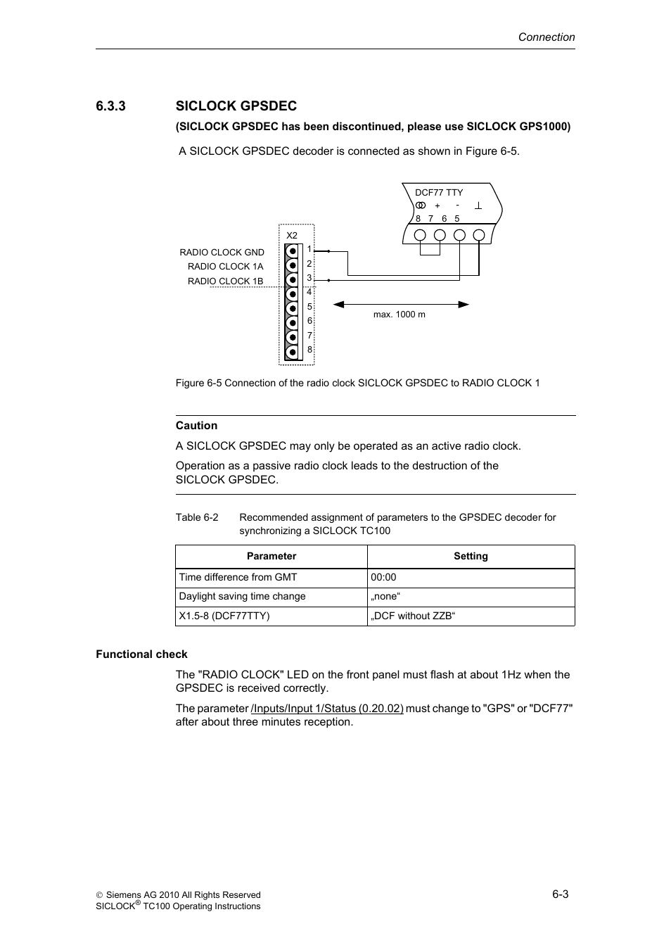 3 siclock gpsdec, Siclock gpsdec | Siemens Plant Central Clock TC100 User Manual | Page 40 / 124