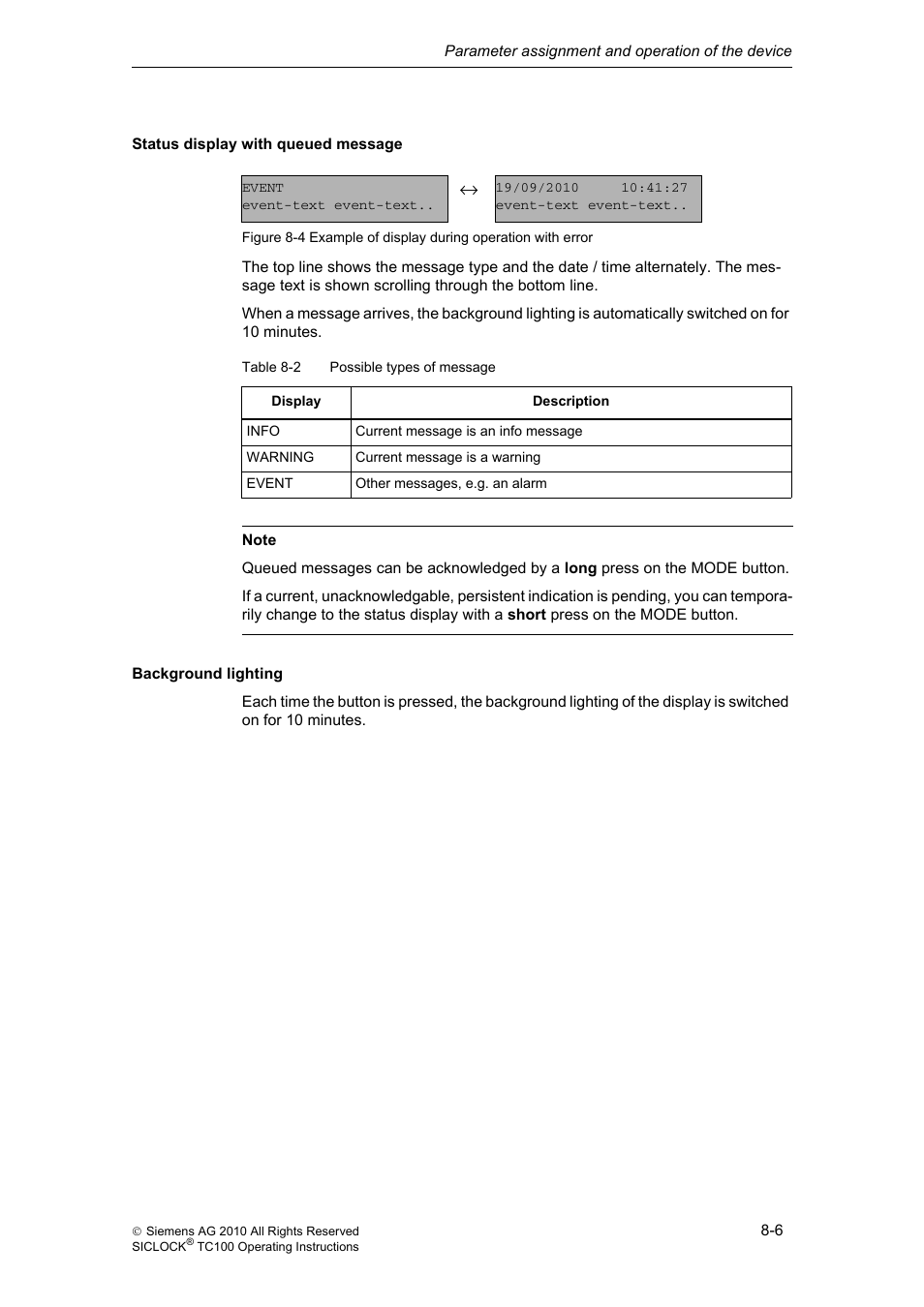 Siemens Plant Central Clock TC100 User Manual | Page 70 / 124