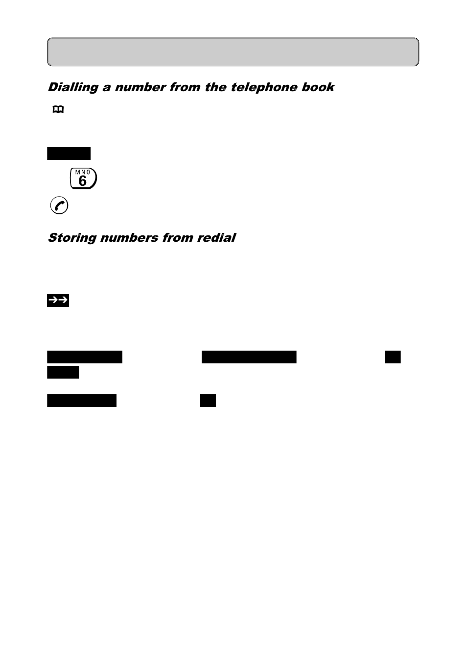 Dialling a number from the telephone book, Storing numbers from redial, Telephone book | Siemens Hicom 300E User Manual | Page 33 / 48