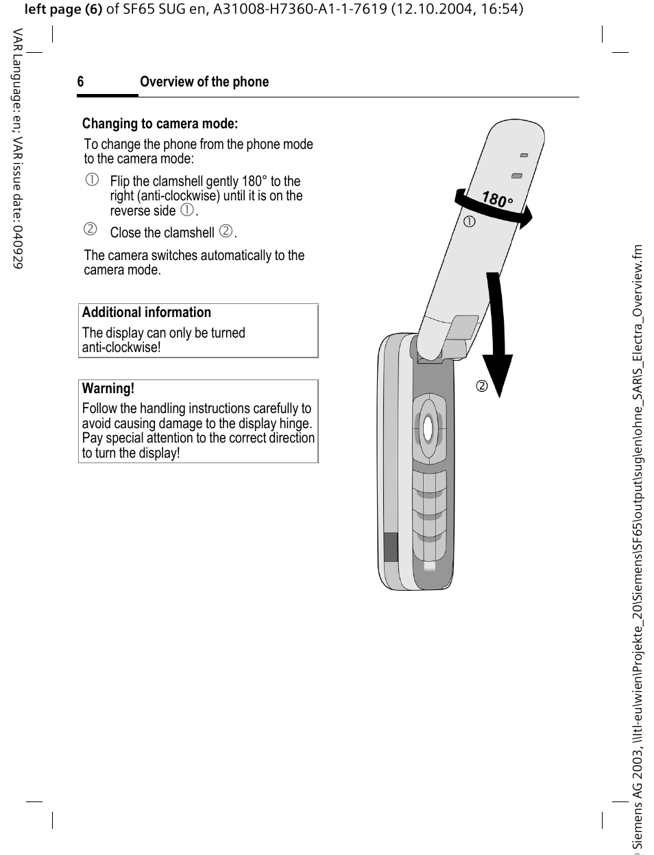 Siemens SF65 User Manual | Page 7 / 71