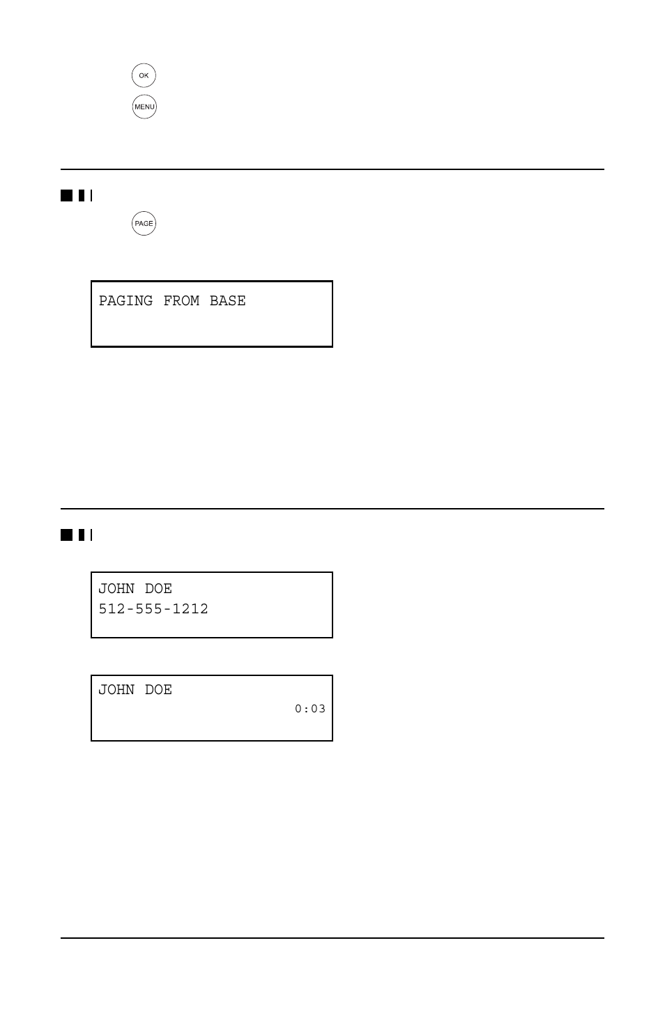 Base operation, Caller id operation | Siemens 242 User Manual | Page 15 / 23