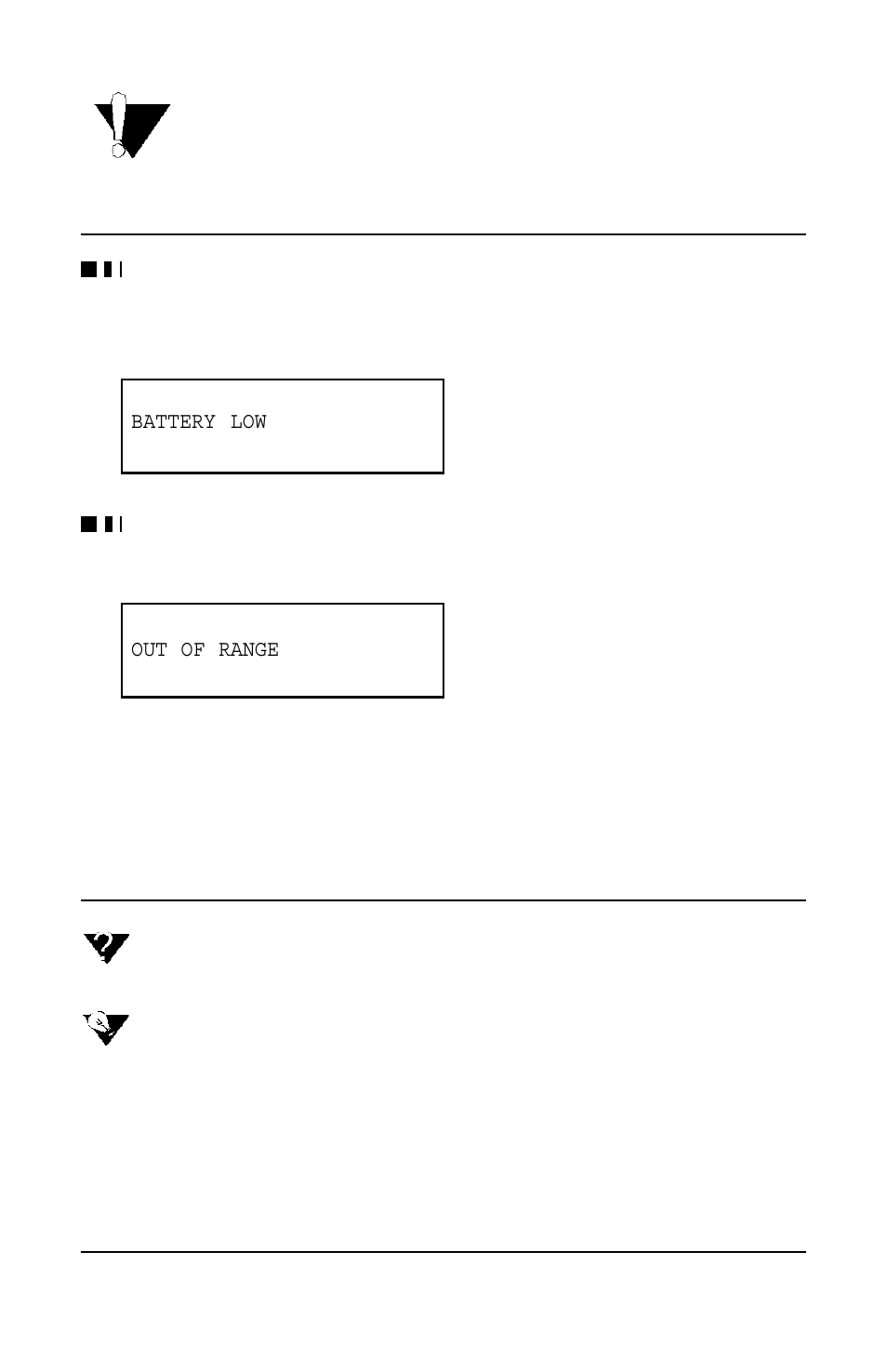 Warnings, Troubleshooting | Siemens 242 User Manual | Page 19 / 23