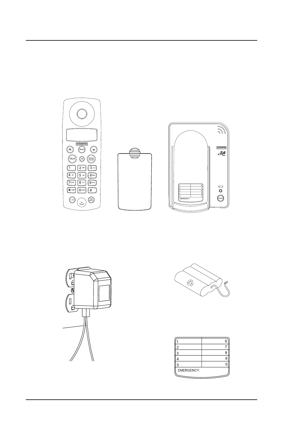 Package contents | Siemens 242 User Manual | Page 4 / 23