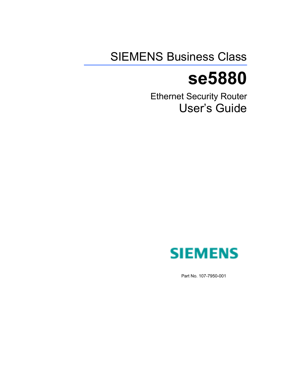 Siemens se5880 User Manual | 86 pages