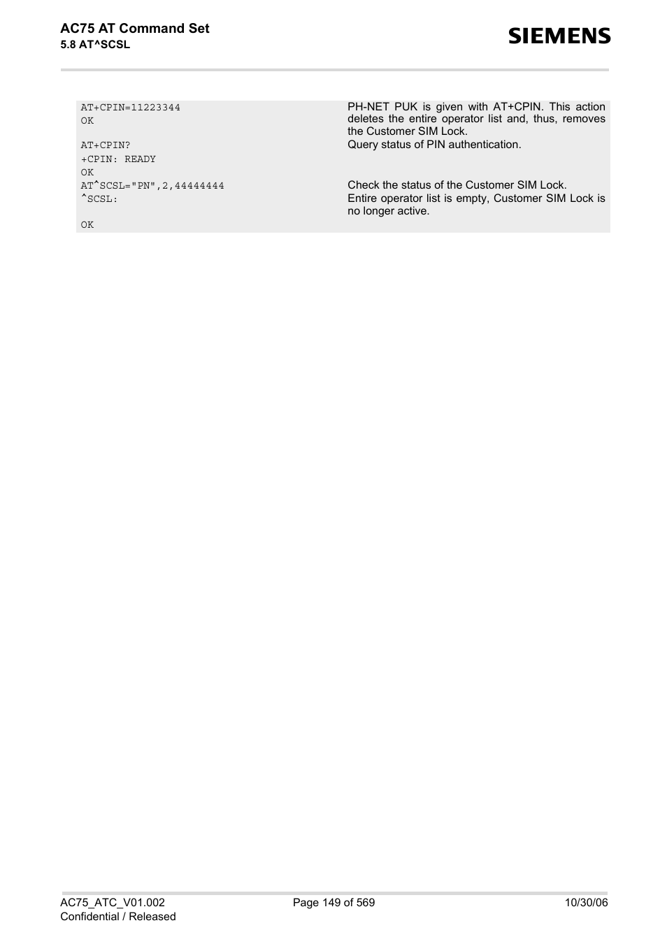 Siemens AC75 User Manual | Page 149 / 569