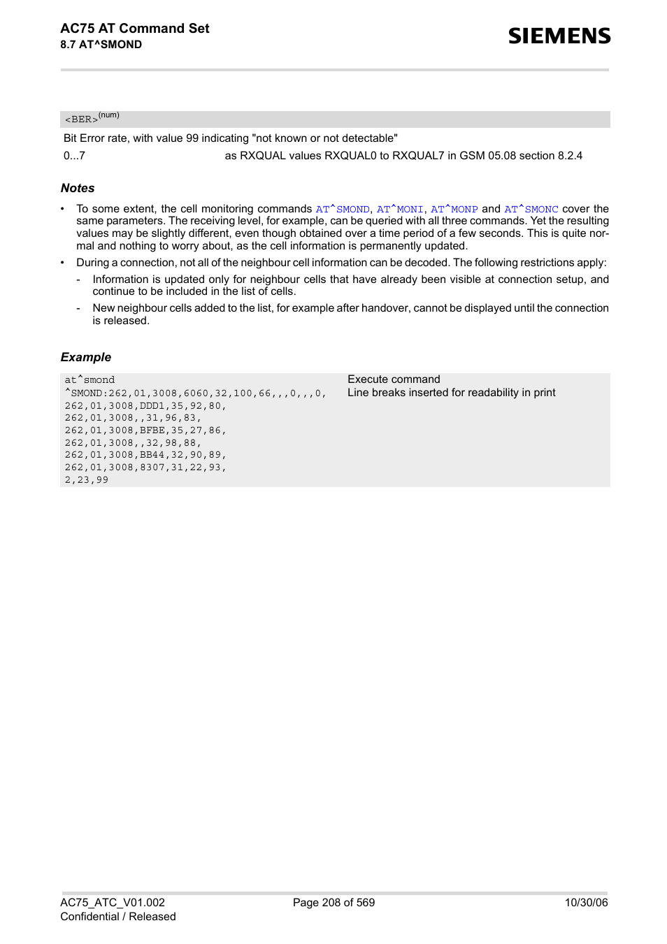 Siemens AC75 User Manual | Page 208 / 569