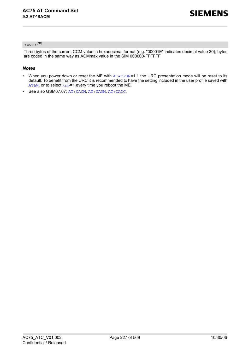 Siemens AC75 User Manual | Page 227 / 569