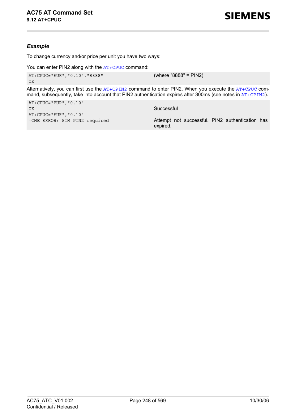 Siemens AC75 User Manual | Page 248 / 569