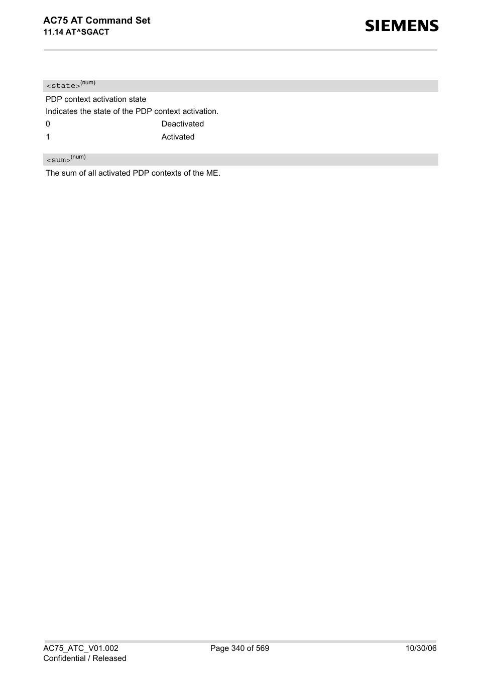 State | Siemens AC75 User Manual | Page 340 / 569