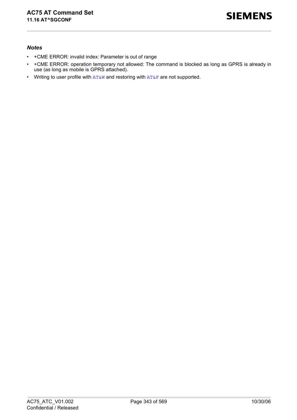 Siemens AC75 User Manual | Page 343 / 569