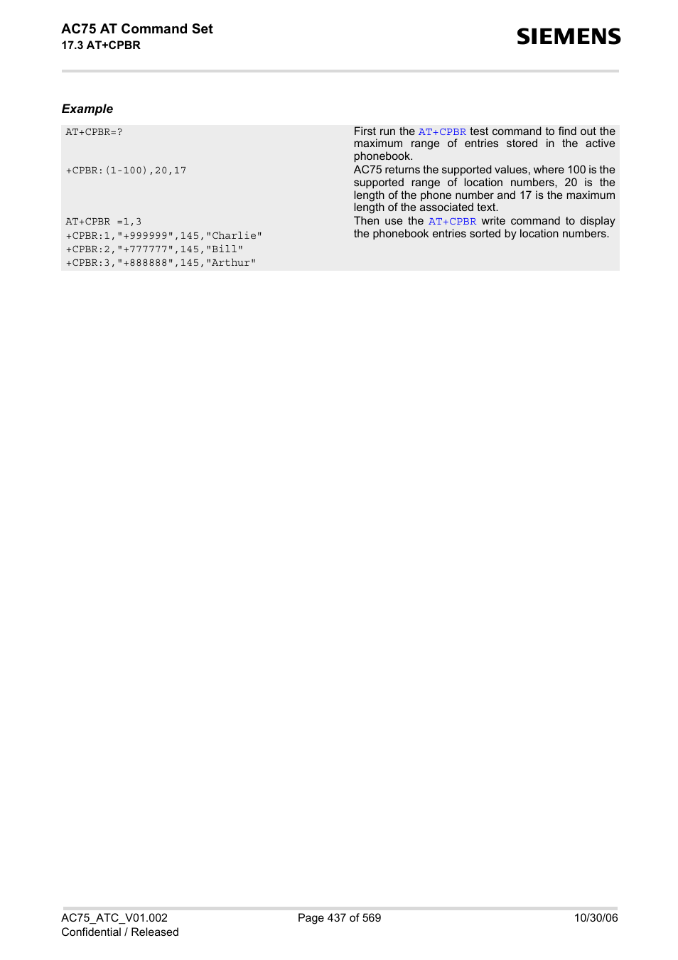 Siemens AC75 User Manual | Page 437 / 569