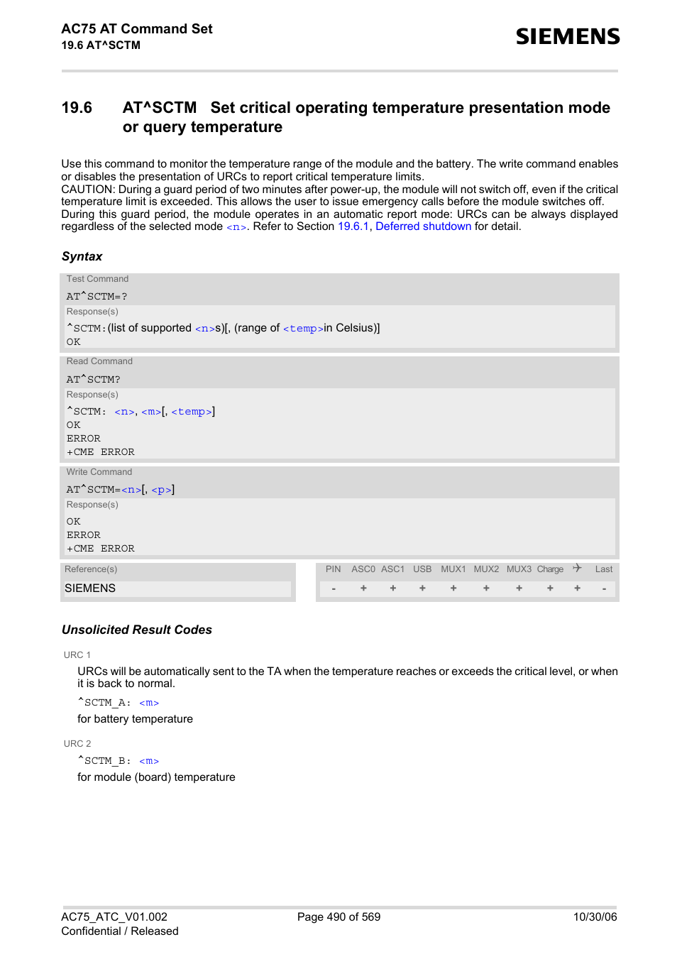 Ac75 at command set | Siemens AC75 User Manual | Page 490 / 569