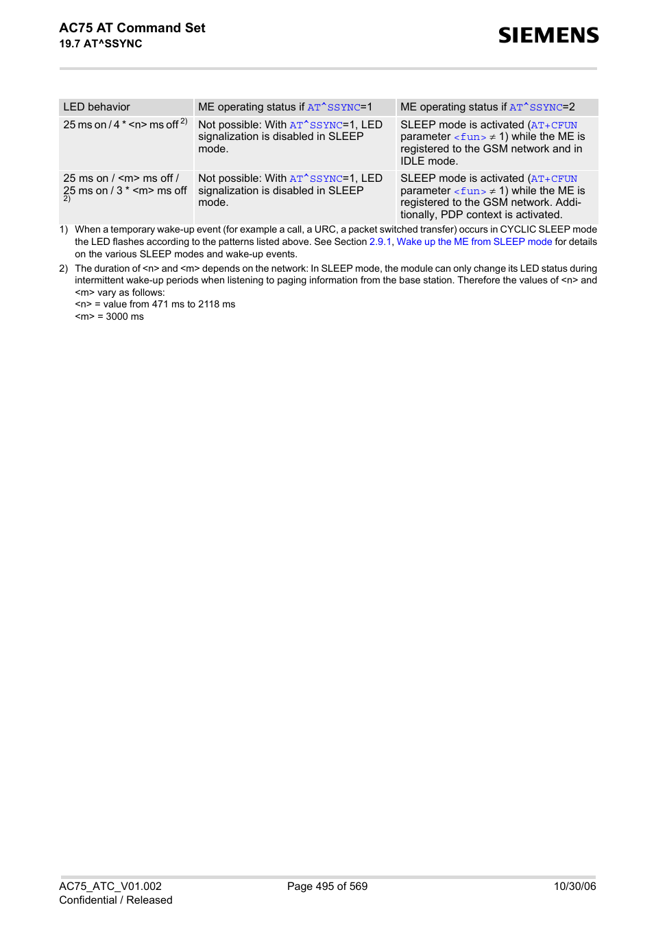 Ac75 at command set | Siemens AC75 User Manual | Page 495 / 569