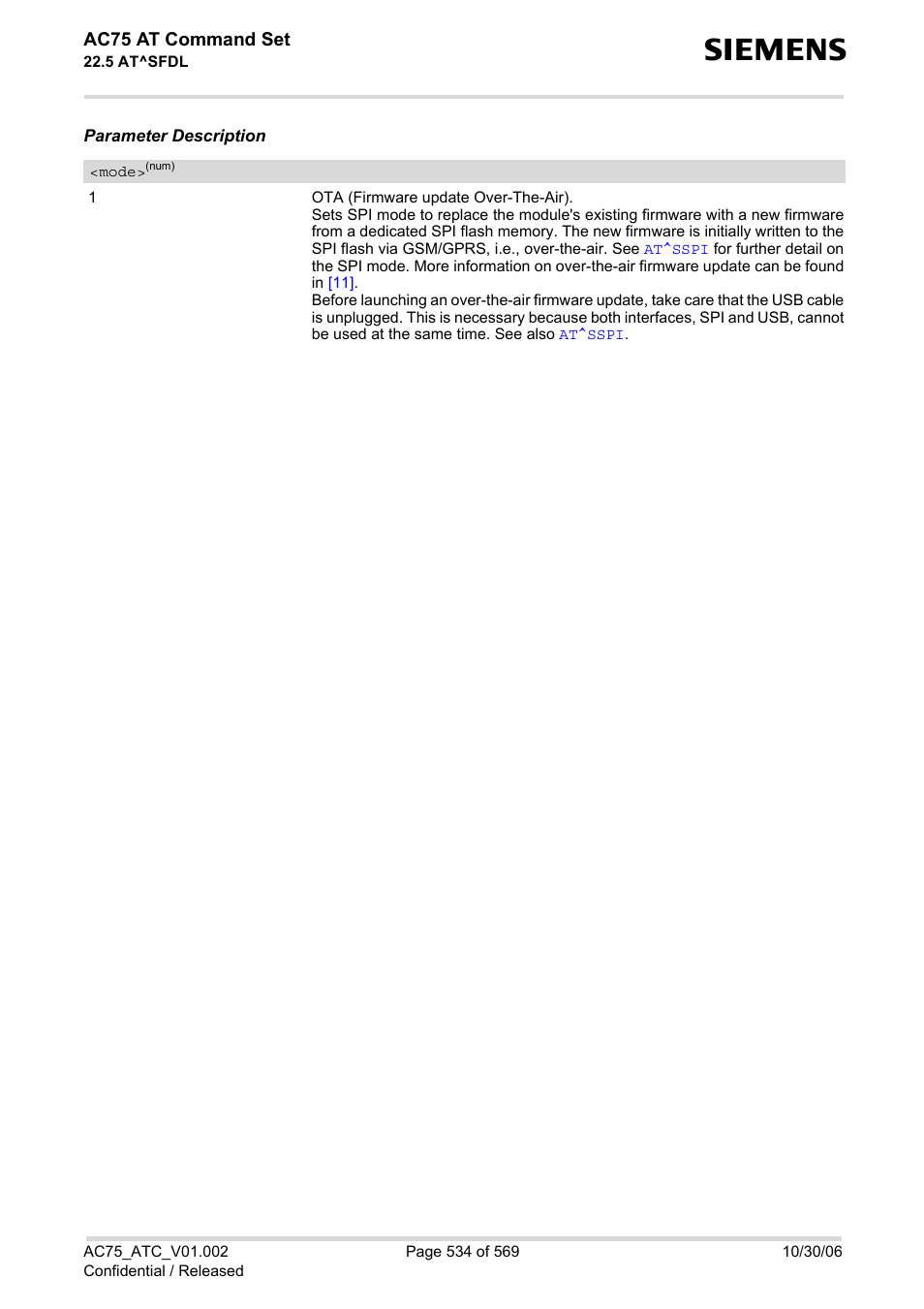 Mode | Siemens AC75 User Manual | Page 534 / 569