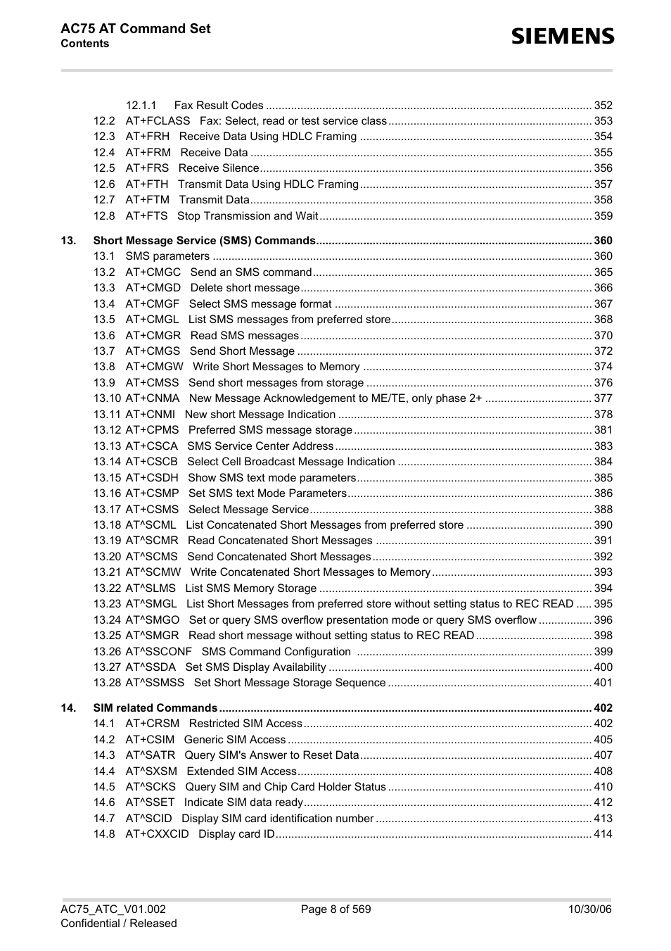 Siemens AC75 User Manual | Page 8 / 569