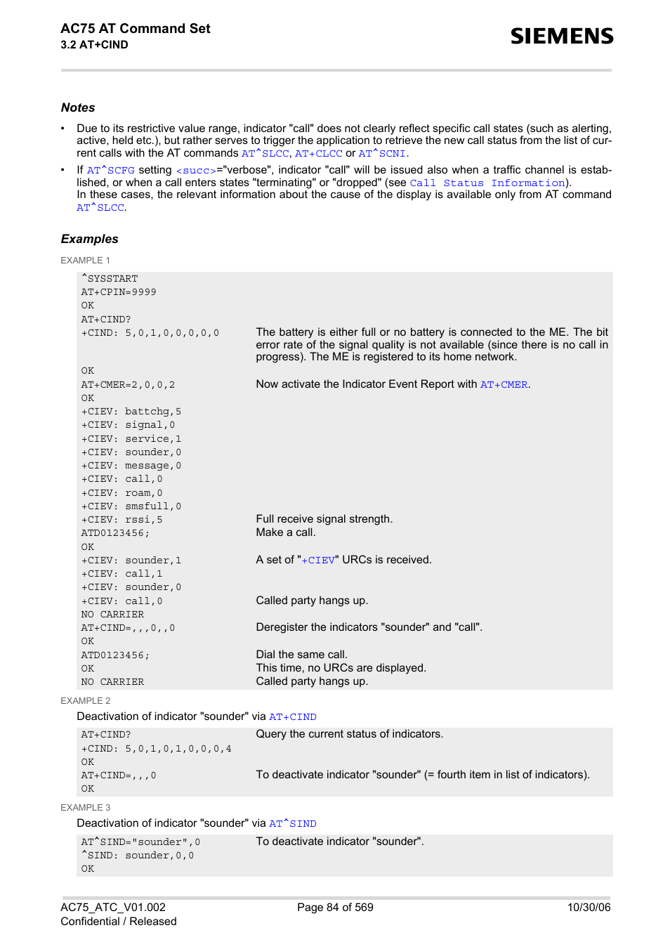 Ac75 at command set | Siemens AC75 User Manual | Page 84 / 569