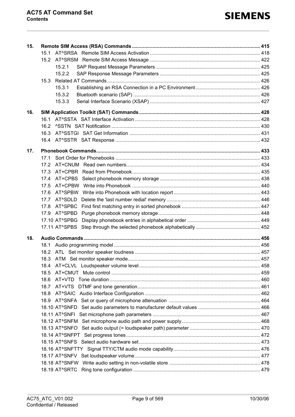 Siemens AC75 User Manual | Page 9 / 569