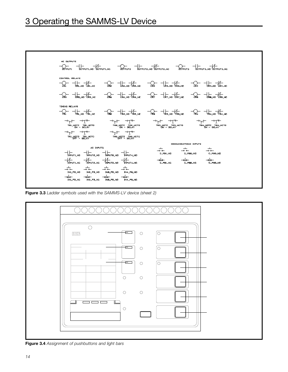 3 operating the samms-lv device, L1 l2 l3, Samms-lvx | Siemens MCC-3298 User Manual | Page 16 / 52