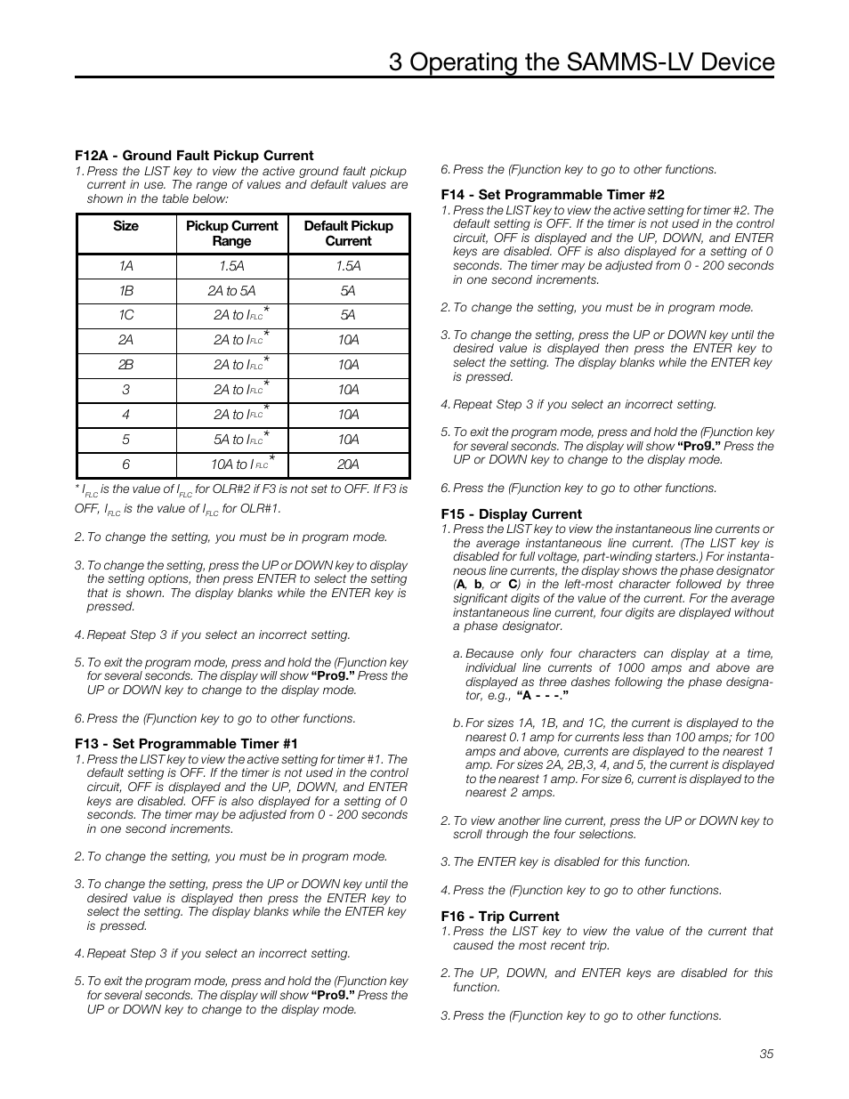 3 operating the samms-lv device | Siemens MCC-3298 User Manual | Page 37 / 52