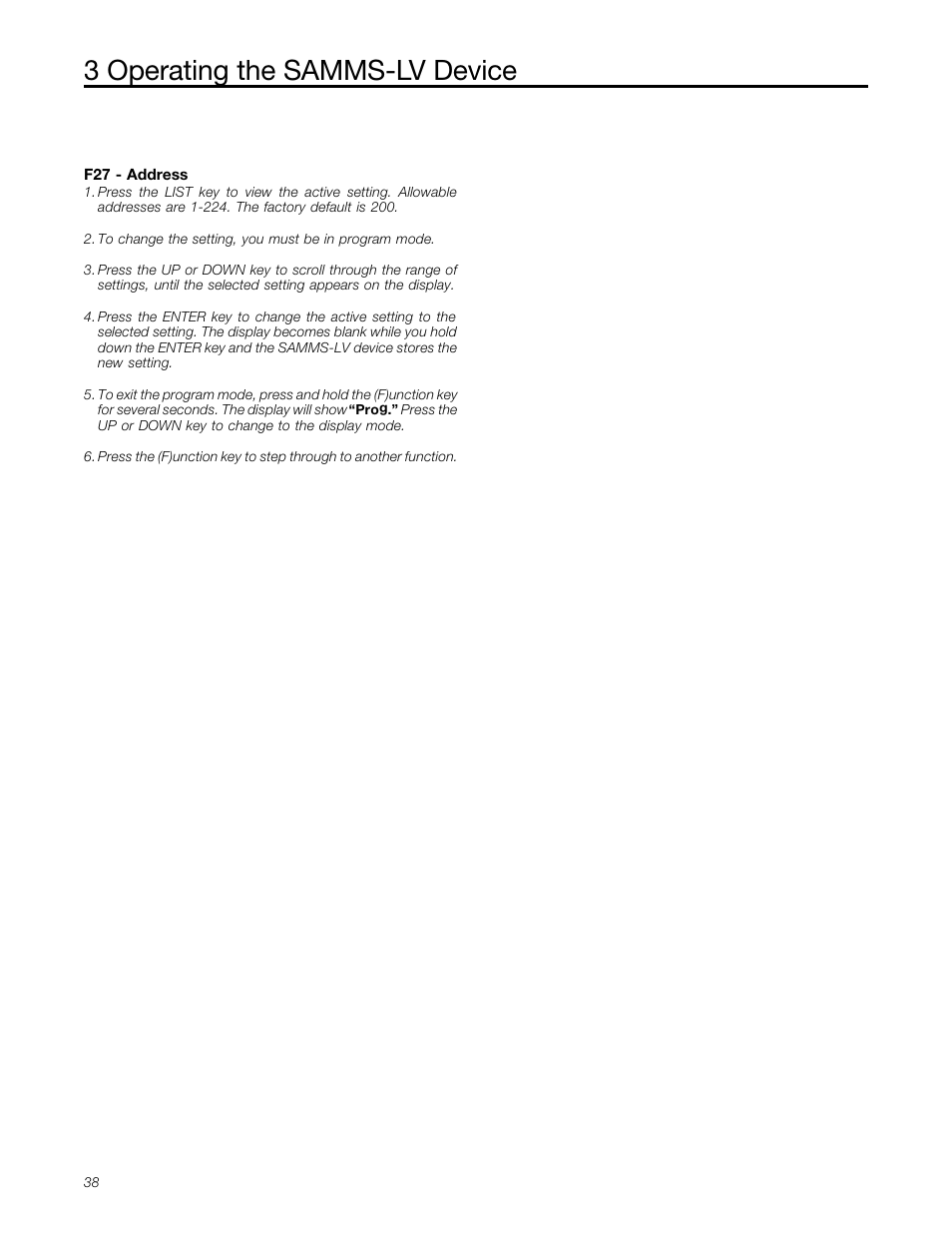 3 operating the samms-lv device | Siemens MCC-3298 User Manual | Page 40 / 52