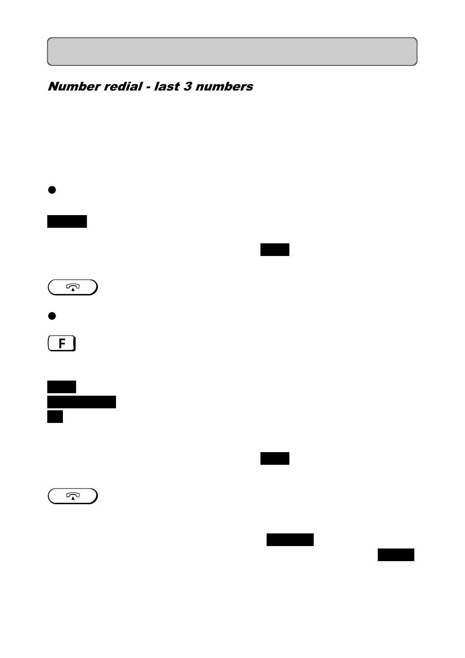 Number redial - last 3 numbers, System abbreviated dialling, Telephone functions | Siemens 300 User Manual | Page 27 / 56