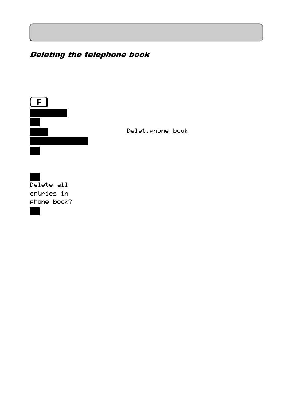 Deleting the telephone book, Pin features, Electronic telephone lock | Telephone book | Siemens 300 User Manual | Page 41 / 56