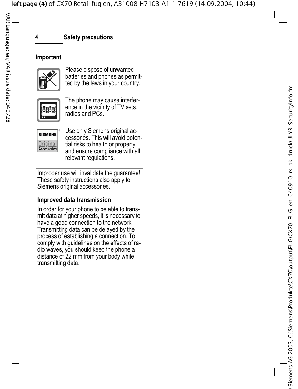 Siemens CXT70 User Manual | Page 5 / 151