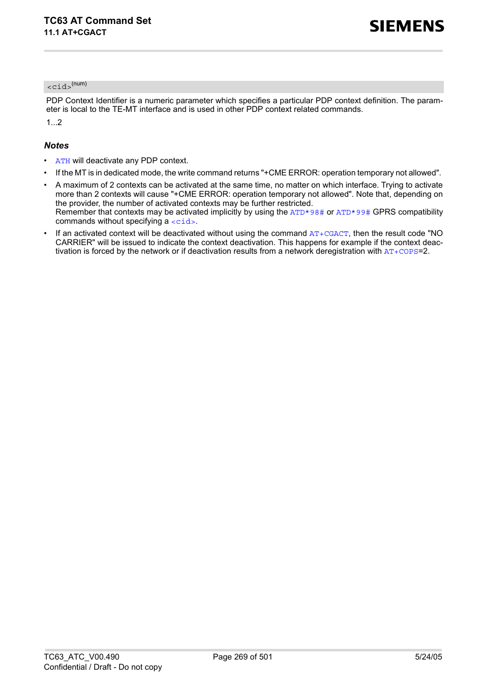 Siemens TC63 User Manual | Page 269 / 501