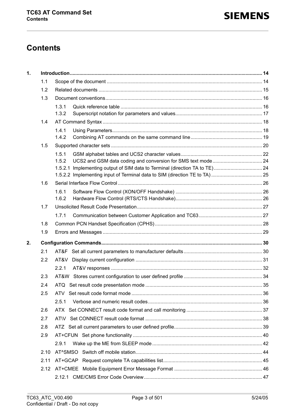 Siemens TC63 User Manual | Page 3 / 501