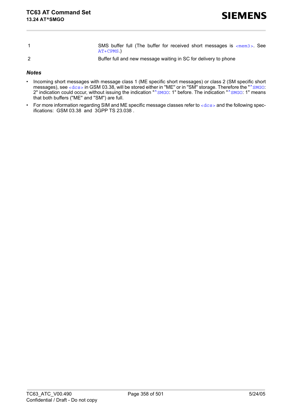 Siemens TC63 User Manual | Page 358 / 501