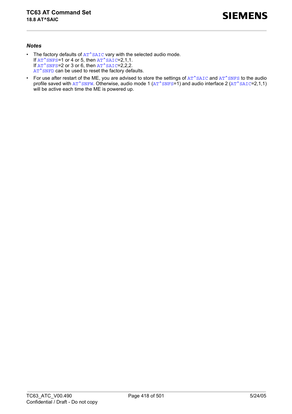 Siemens TC63 User Manual | Page 418 / 501