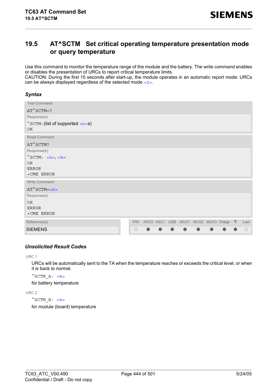 Tc63 at command set | Siemens TC63 User Manual | Page 444 / 501