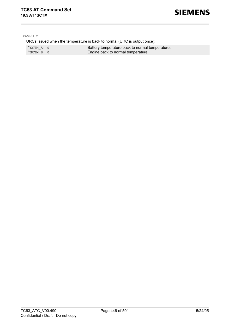 Tc63 at command set | Siemens TC63 User Manual | Page 446 / 501