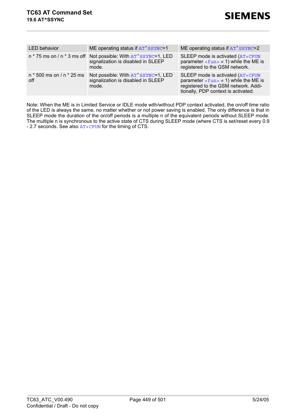 Tc63 at command set | Siemens TC63 User Manual | Page 449 / 501