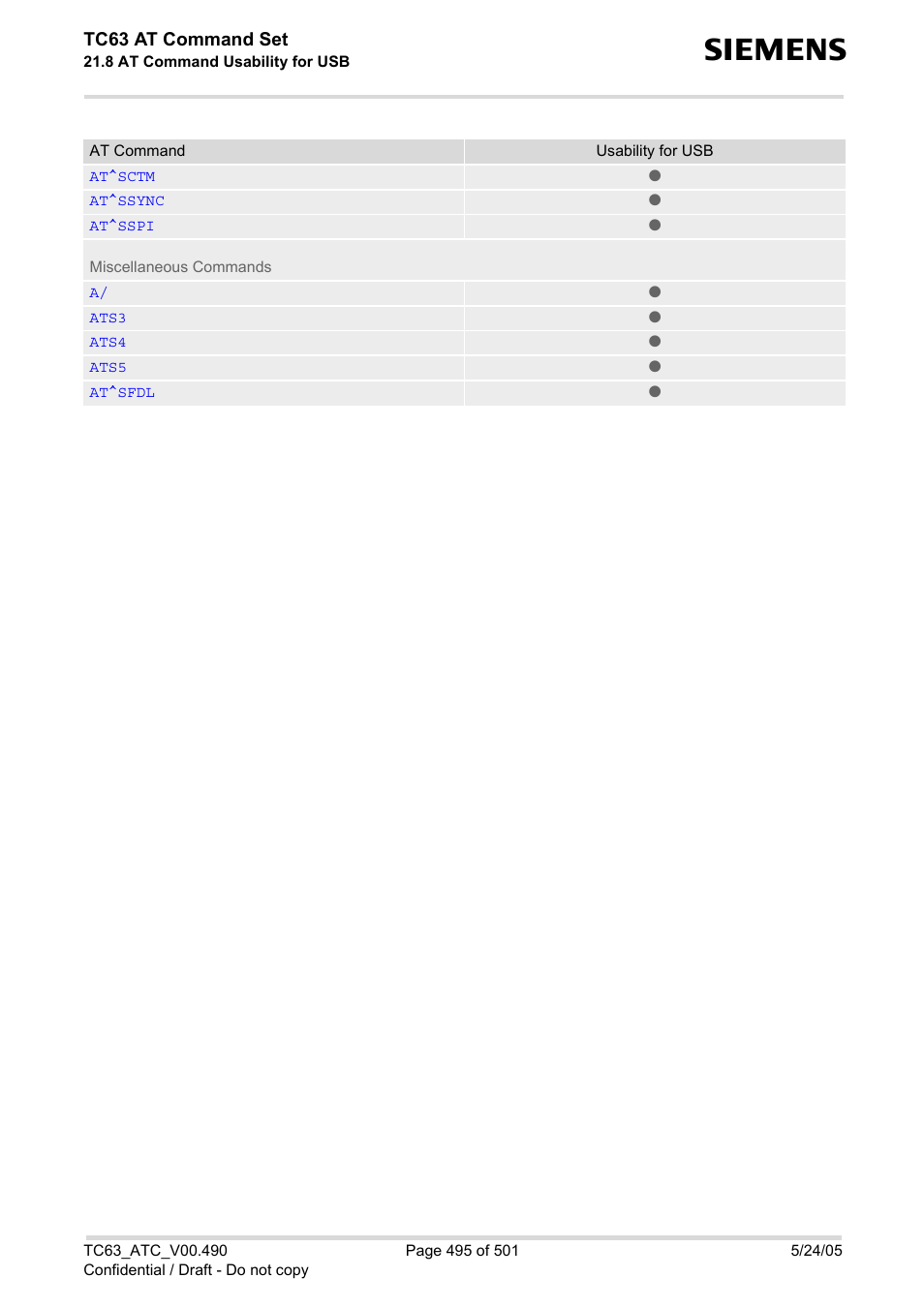 Siemens TC63 User Manual | Page 495 / 501