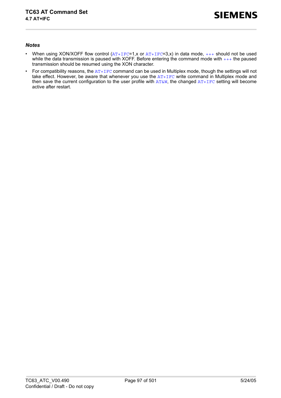 Siemens TC63 User Manual | Page 97 / 501