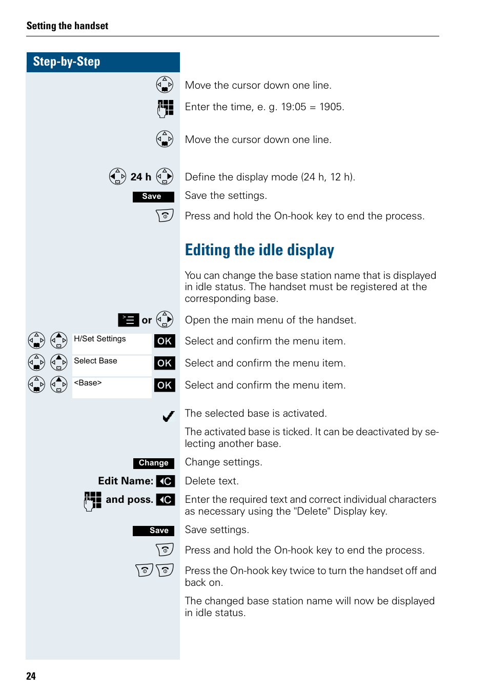 Editing the idle display | Siemens 3000 V3.0 User Manual | Page 32 / 106