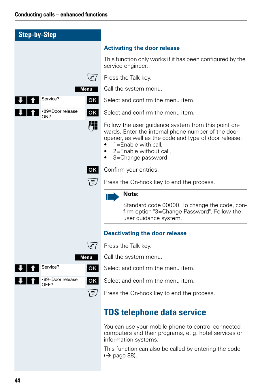 Tds telephone data service | Siemens 3000 V3.0 User Manual | Page 52 / 106